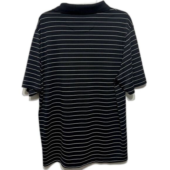 Amazon Essentials Polo Shirt Black White Short Sleeve Collared Men Reg sz Large - Picture 6 of 6